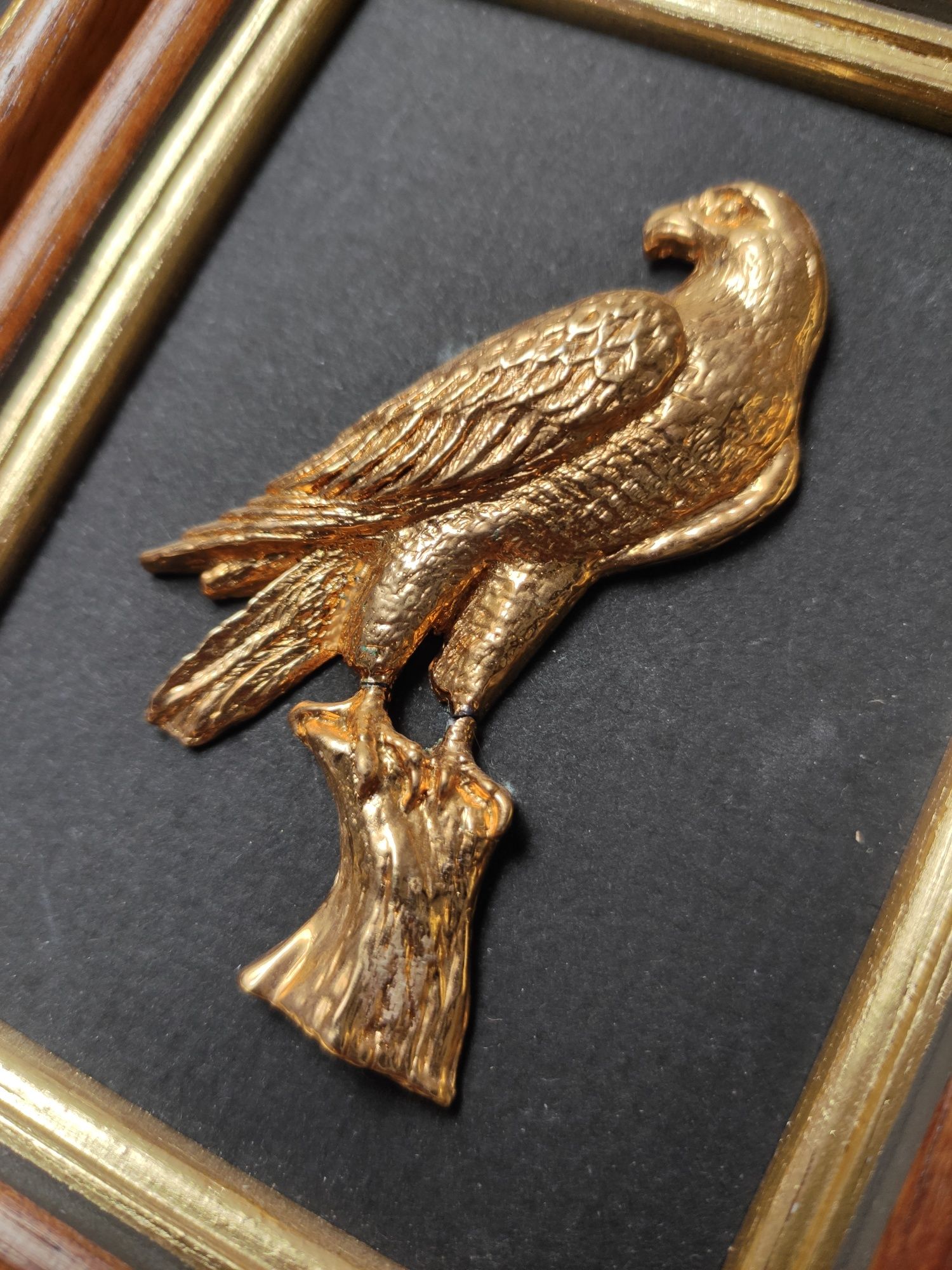 Susan Norton obrazki VINTAGE rzeźby ptaki 24k złoto na prezent