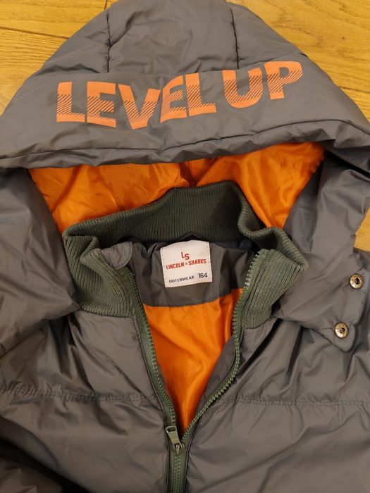 Kurtka chłopięca ciepła 164 zielona