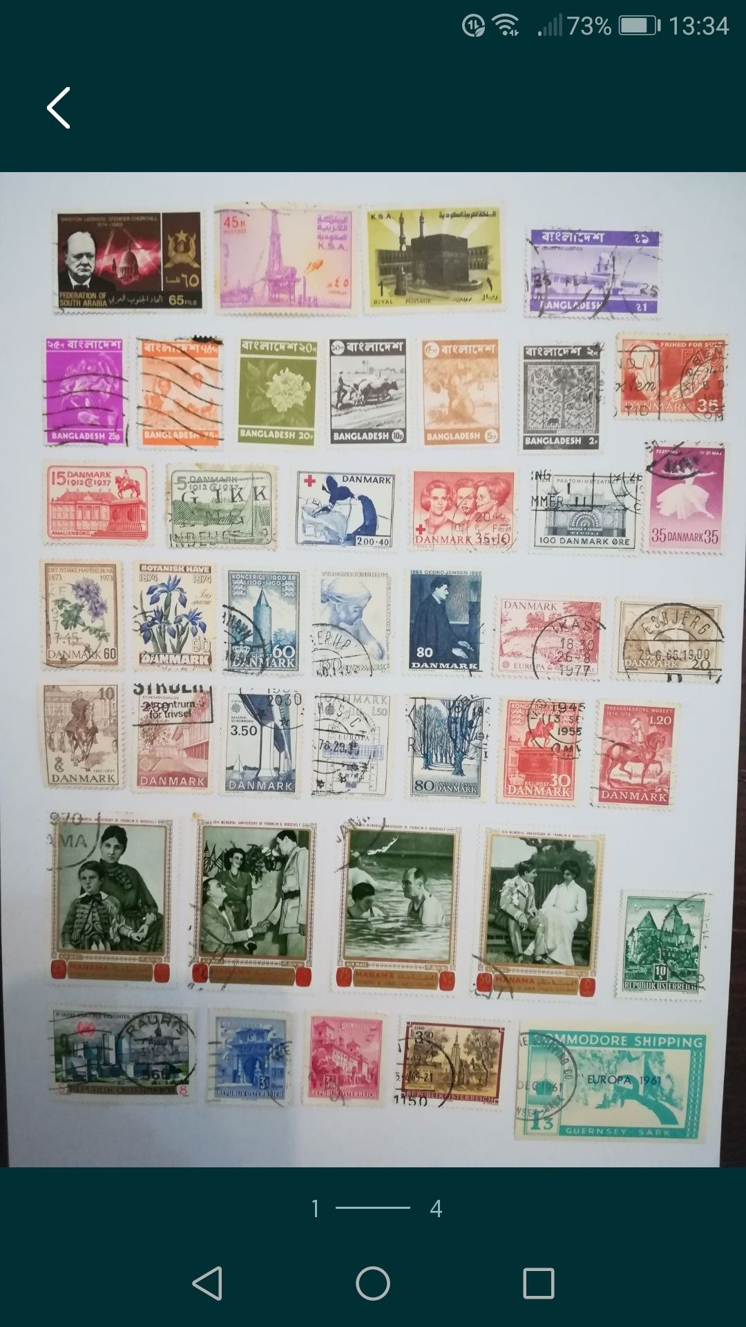 7 Grandes lotes de selos com 279 selos (média de 40 selos/lote), anos
