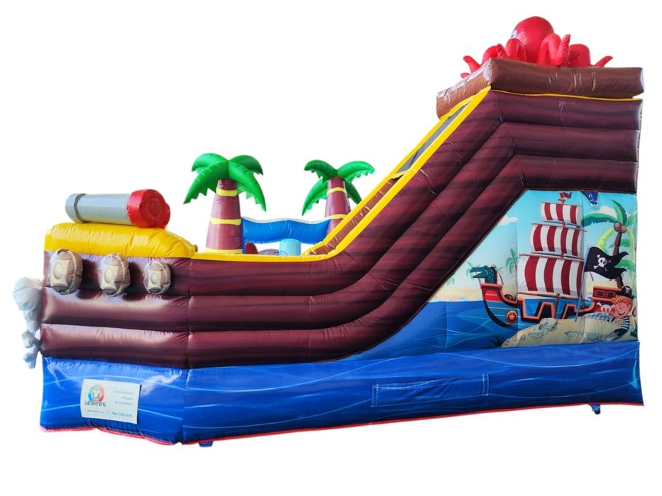 INSUFLÁVEL NOVO À VENDA – TEMA ILHA DOS PIRATAS! | lobitos.pt