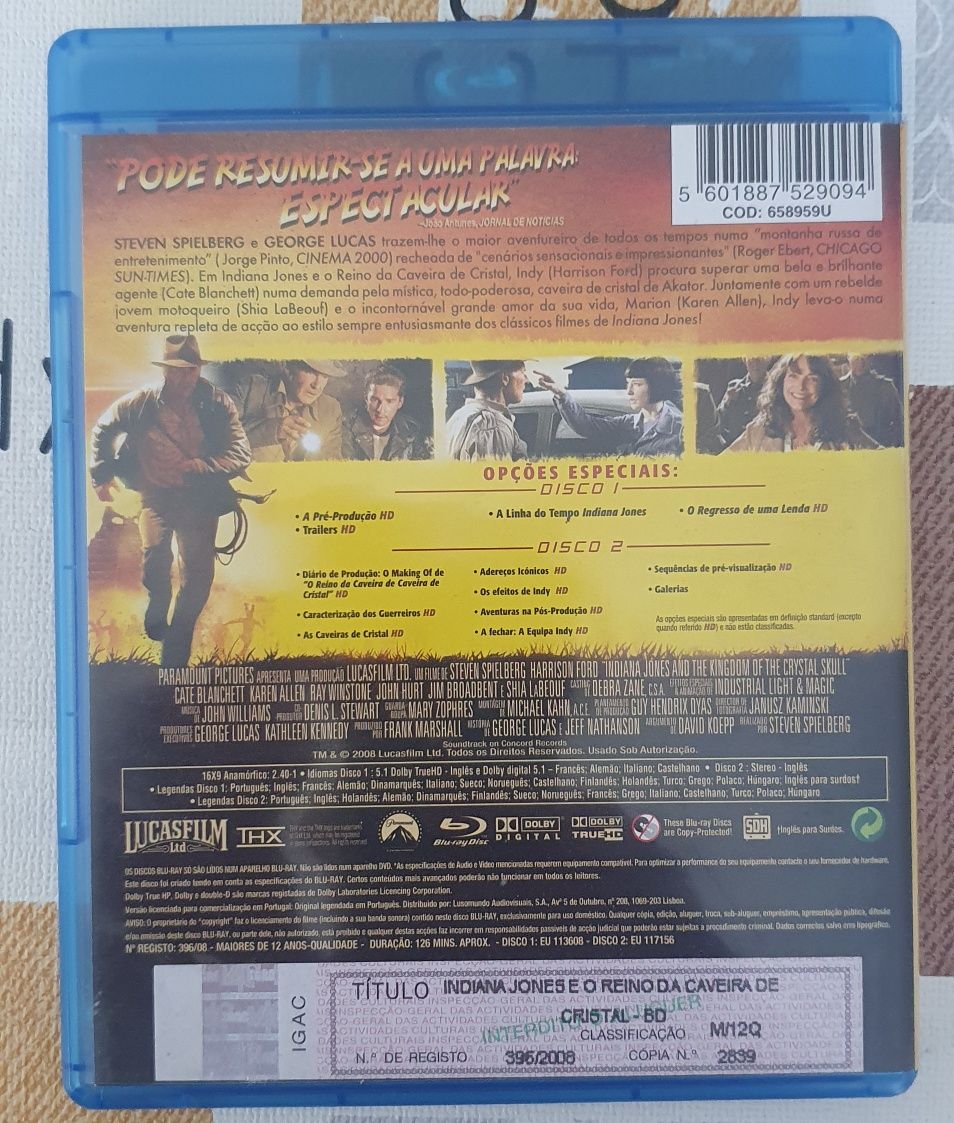 Bluray Indiana Jones e o Reino da caveira de cristal