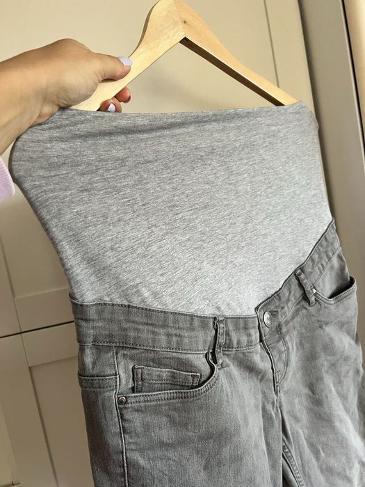 Spodnie ciążowe szare jeansowe Esmara Lidl rozmiar L stan super