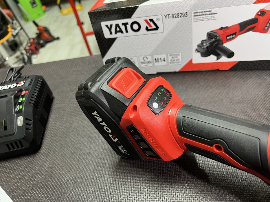 Болгарка аккумуляторная Бесщеточная YATO YT-828293 (без АКБ и ЗУ)