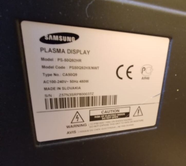 Продам телевізор Samsung plasma ps-50q92hr