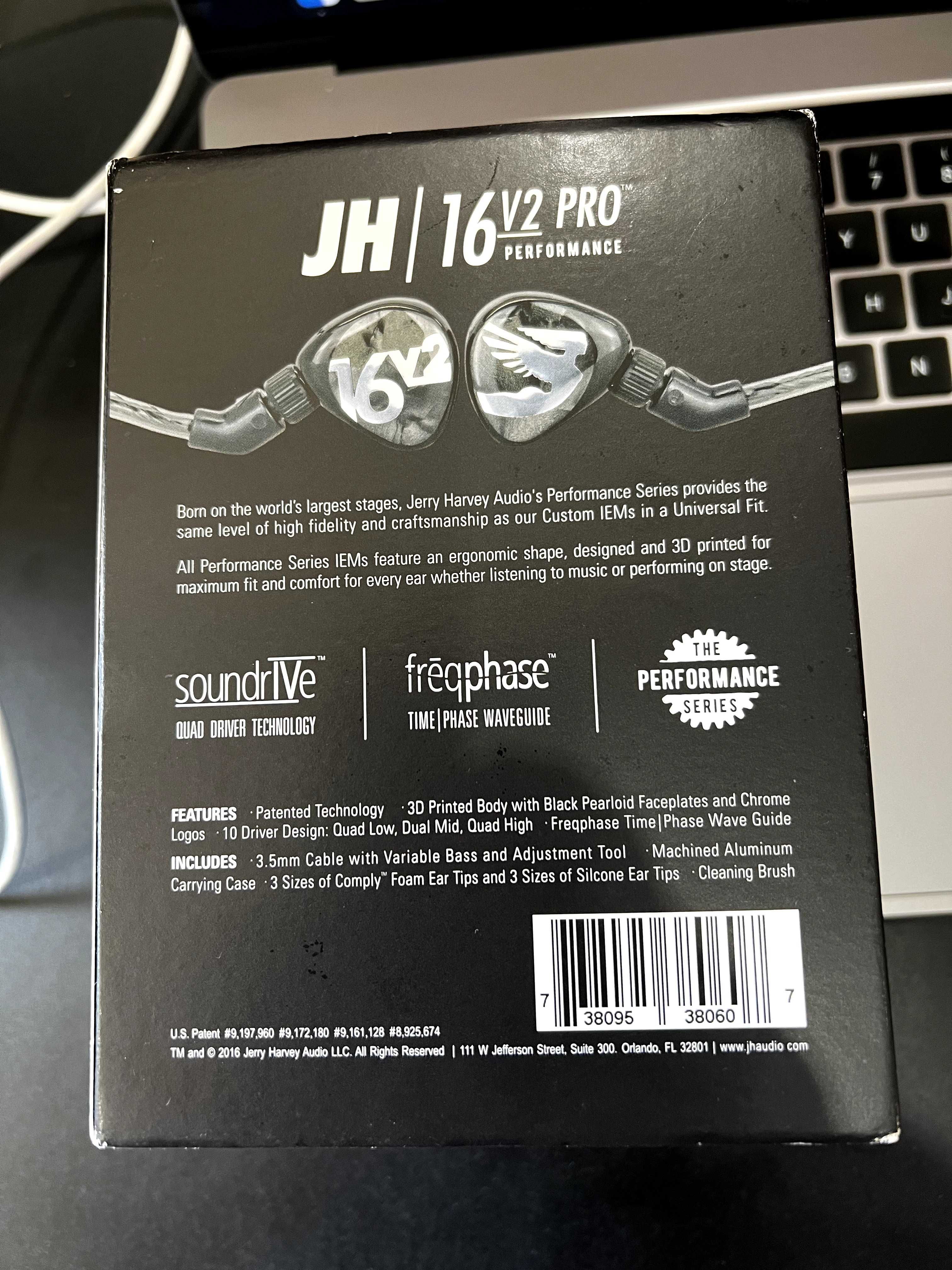 Auriculares IEM JH Jerry Harvey Audio Jh16V2 PRO Performance C/Novos