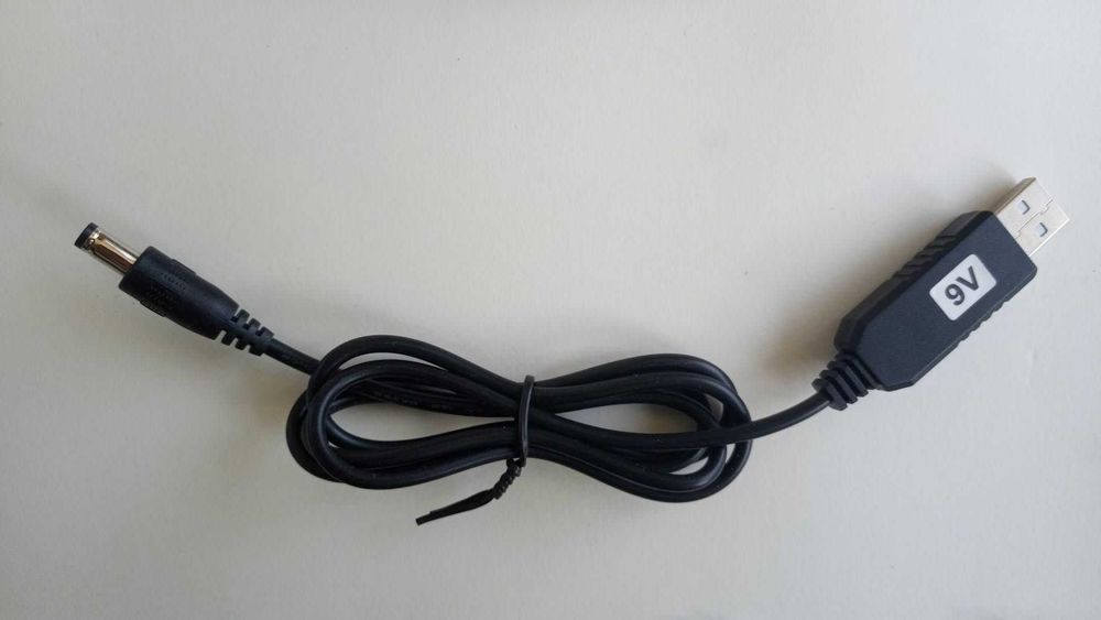Повышающий преобразователь кабель питания для роутера USB 5 V / 9 V