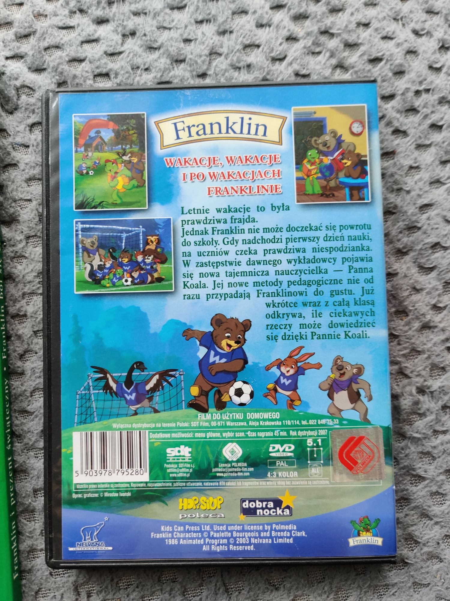 Zestaw Franklin i prezent świąteczny /boi się ciemności bajka dvd i pł