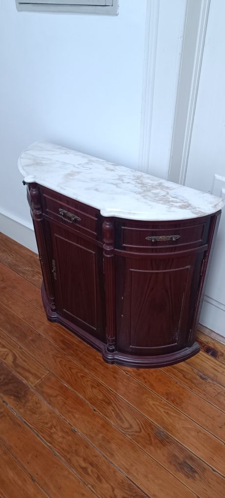 Movel de antiquário com top de mármore