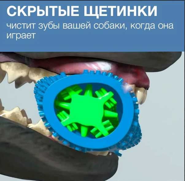 Зубная щетка для собак, самоочищающаяся резиновая кость для зубов