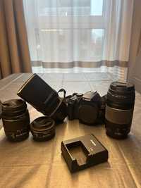 Canon EOS T6 + EFS 24mm 18-55mm + EF 75-300mm