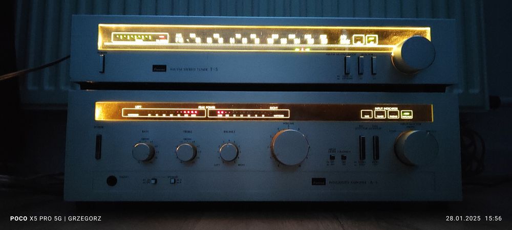 Sansui A5 wzmacniacz+Sansui T5 tuner stan kolekcjonerski