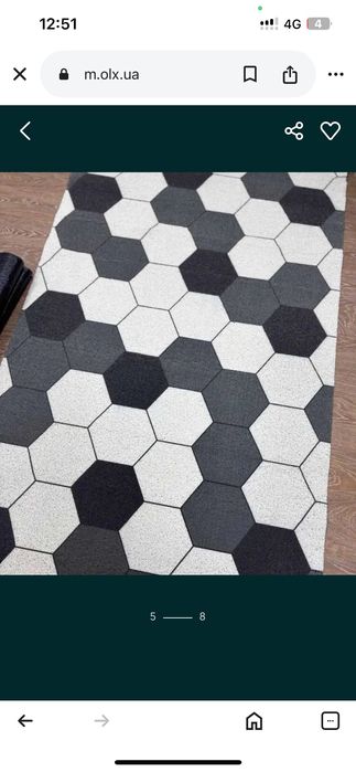 Коврик коридорний килимок прорезинений ковер придверний килим