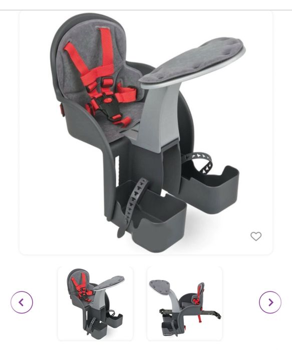 Fotelik rowerowy Kangaroo Grey