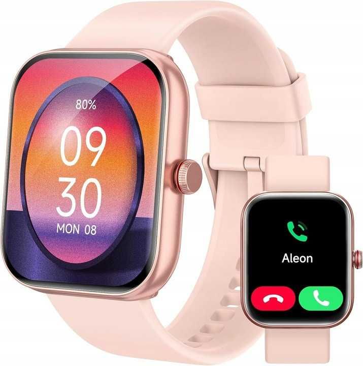 SMARTWATCH IDW20 1,91" HD Bluetooh rozmowy puls IP68 5ATM różowy