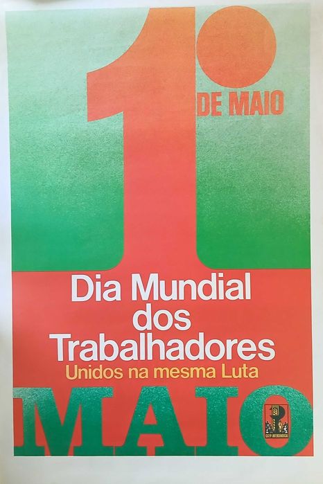 Poster cartaz 1º de maio dia mundial dos trabalhadores