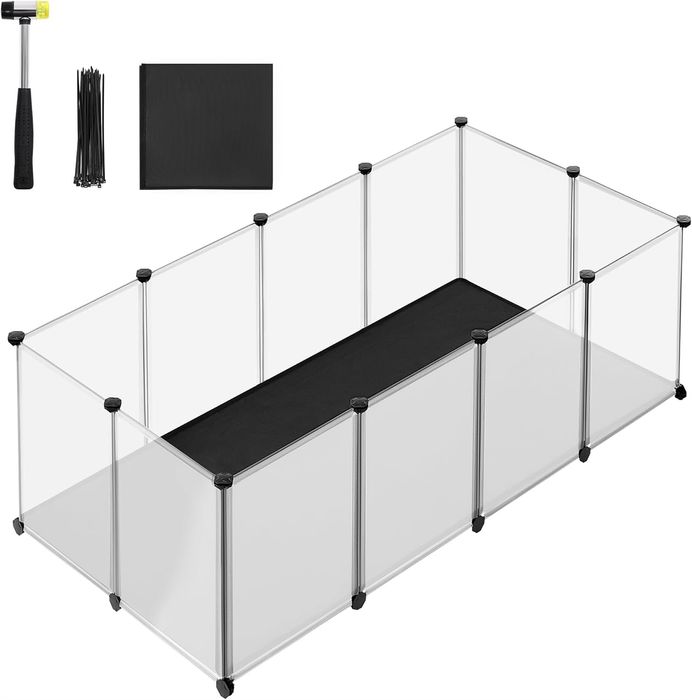 Mała klatka dla zwierząt z panelami kojec wybieg 143x73x46cm