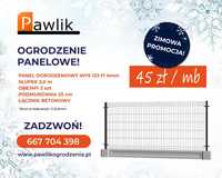 Panel Ogrodzeniowy 123cm fi 4mm ocynk malowany proszkowo