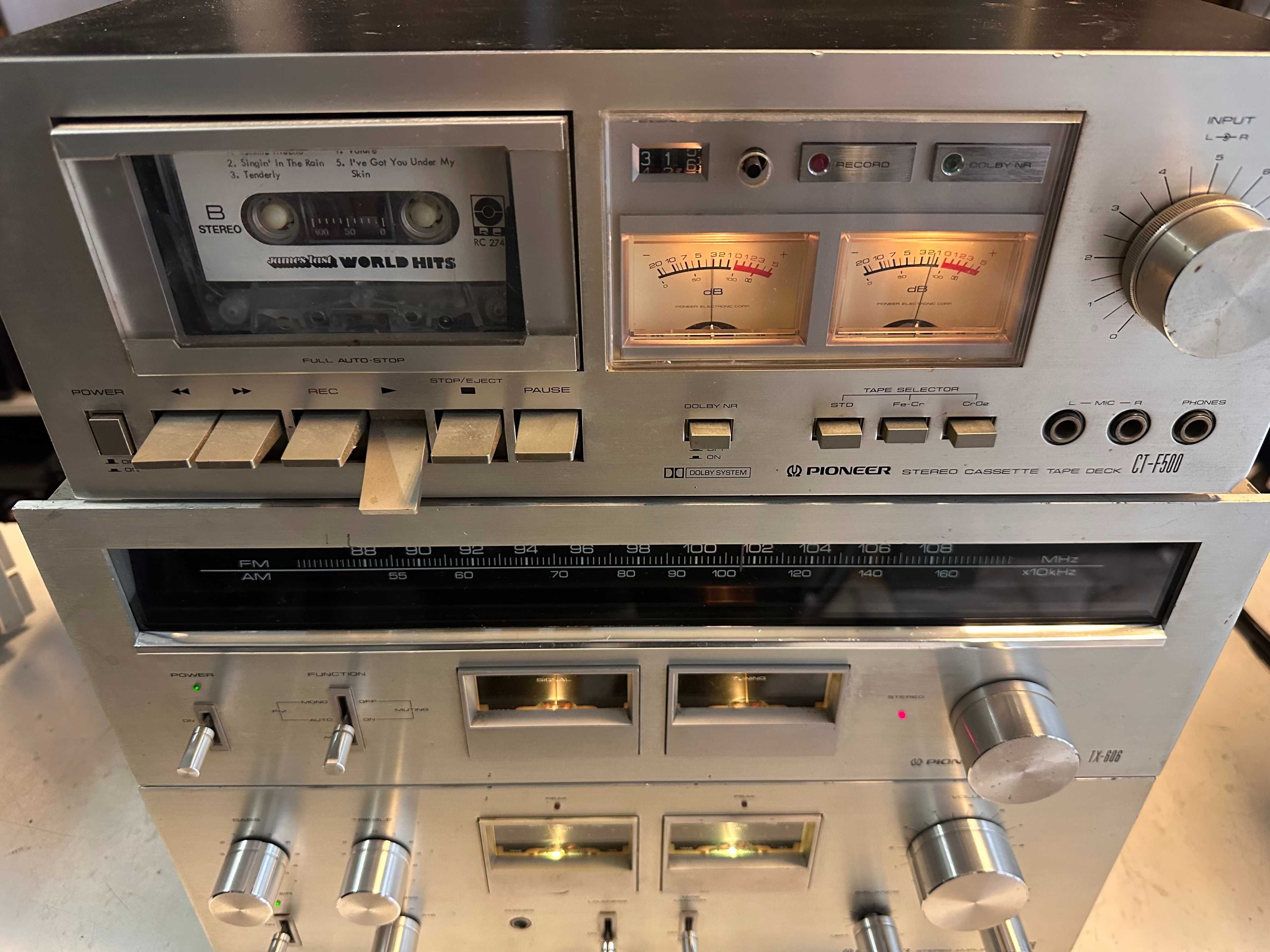 Wieża Pioneer SA-606,Deck ct-f500,tuner tx-606 piękny zestaw  vintage