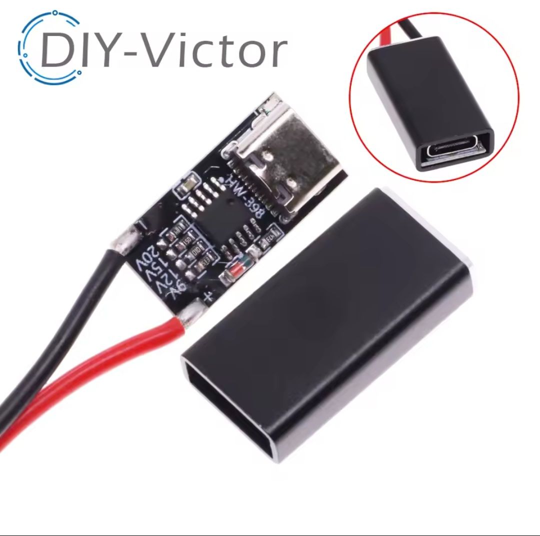 Триггер 100w PD QC тригер Usb Type C на колодку DC 5v -22V 5А до 140w