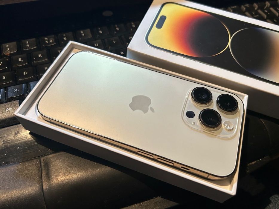 iPhone 14 Pro 128GB Złoty Gold 15 Super Stan, Komplet.
