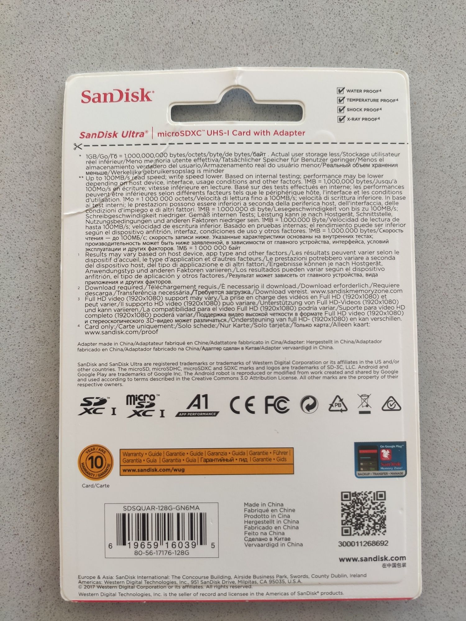 SanDisk ultra uhw-i  128Gb micro SD