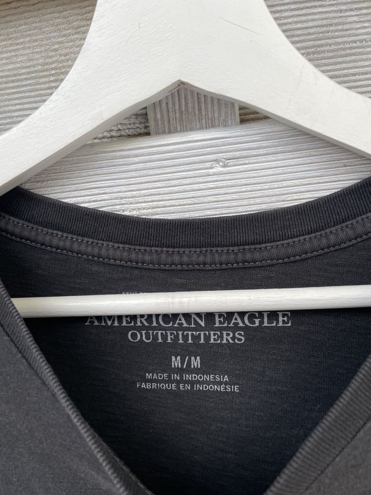 Czarna męska koszulka na krótki rękaw t-shirt American Eagle M