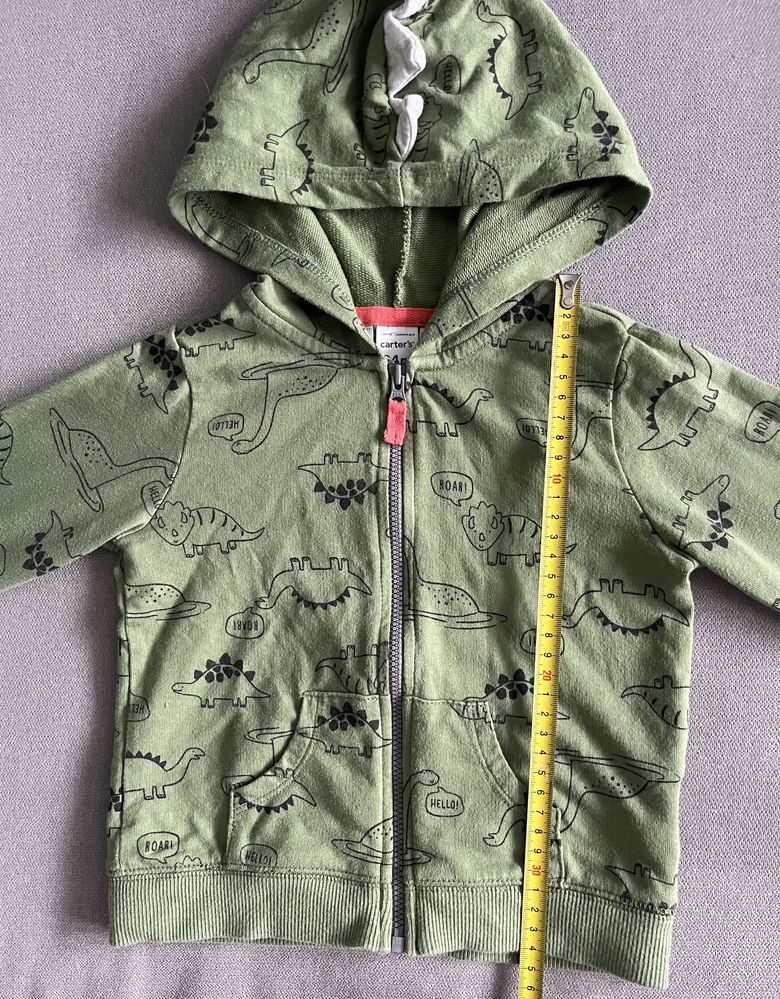 Komplet dresowy w dinozaury bluza i spodnie dresowe Carter’s r.92