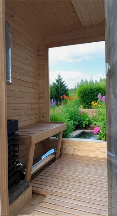 Sauna Ogrodowa Beczka Panorama Fińska Ruska Bania z Piecem - Producent