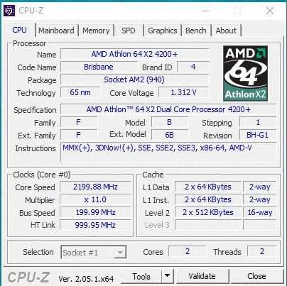 Processador AMD Athlon 64 X2 4200+