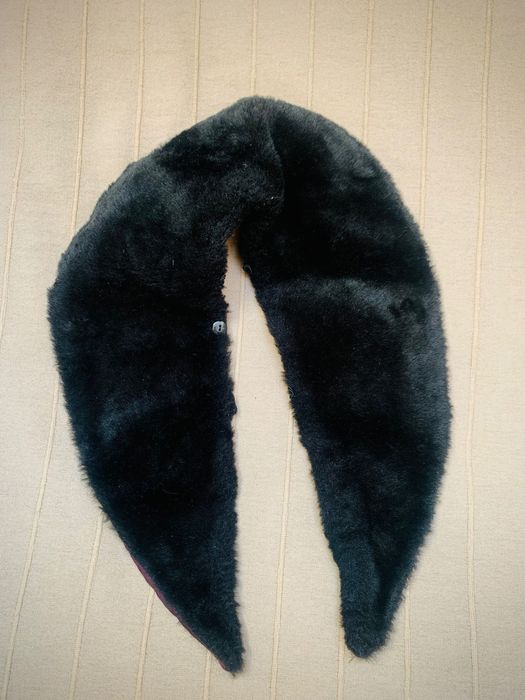 Kołnierz ze sztucznego futra z welurową podszewką