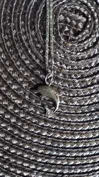 Naszyjnik srebrny z delfinkiem