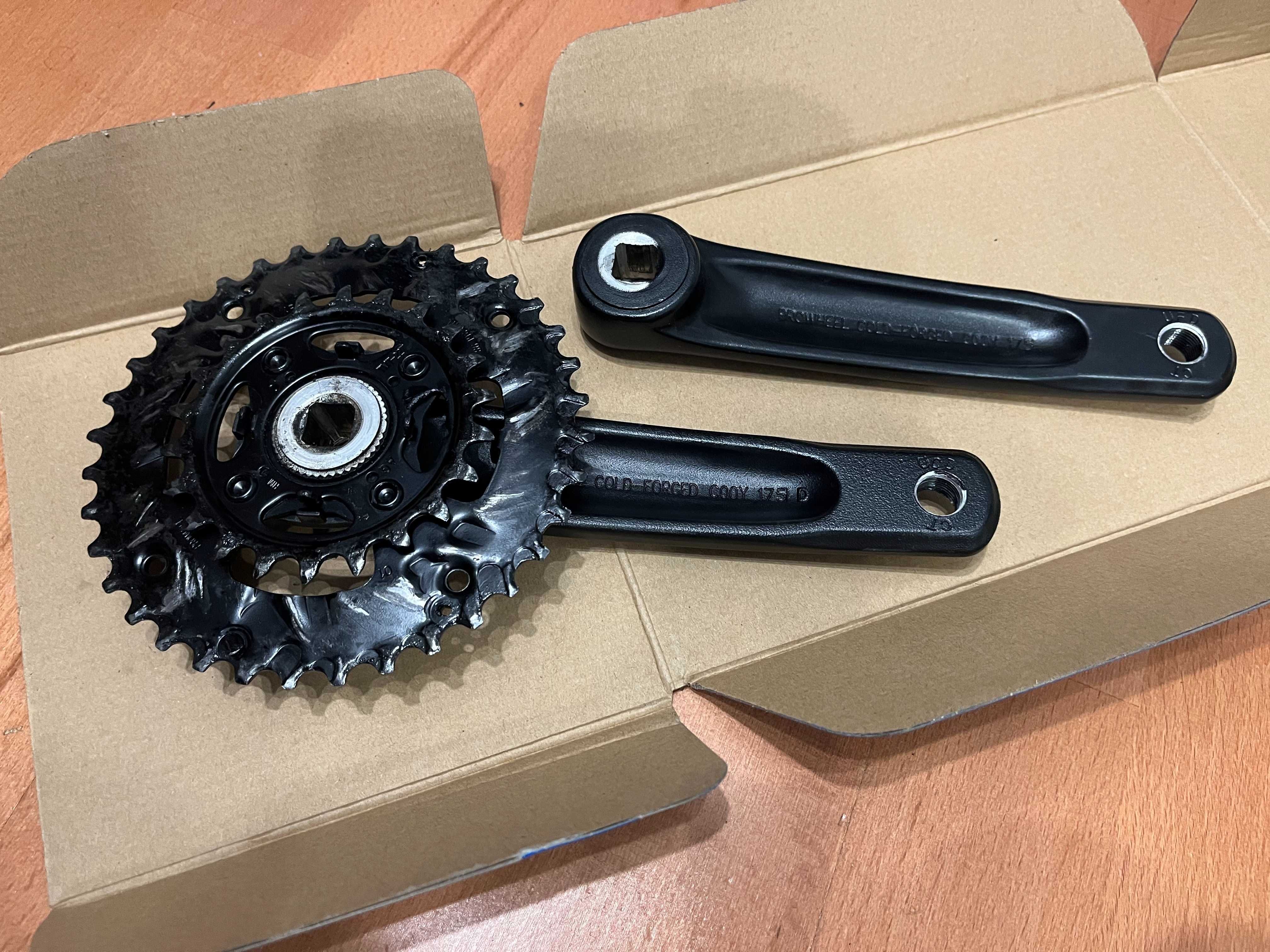 Шатуни Prowheel 175 мм + каретка Neco 73×124.5, б/в, гарний стан