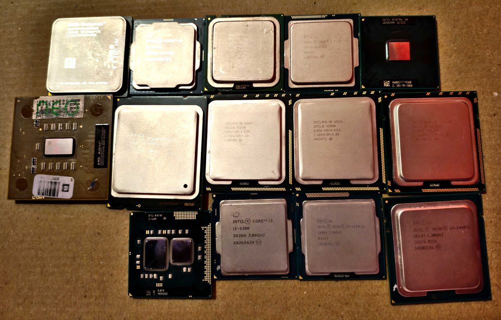 17 procesorów CPU, w tym serwerowe i konsumenckie (INTEL/AMD)