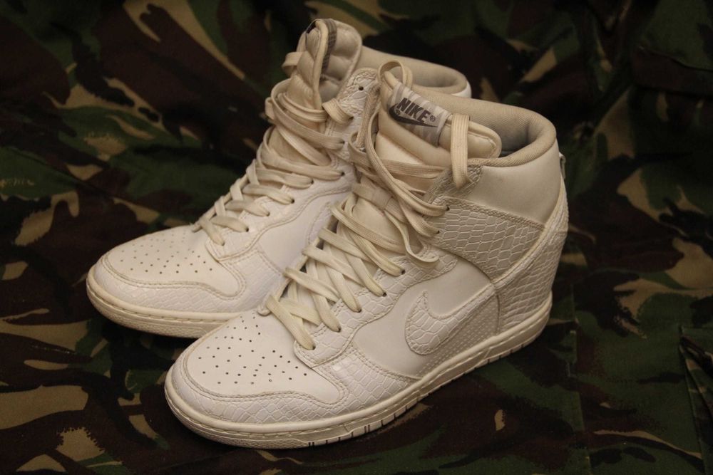 Nike wmns dunk sky hi рр 40 25.5 см  тесненная кожа rare