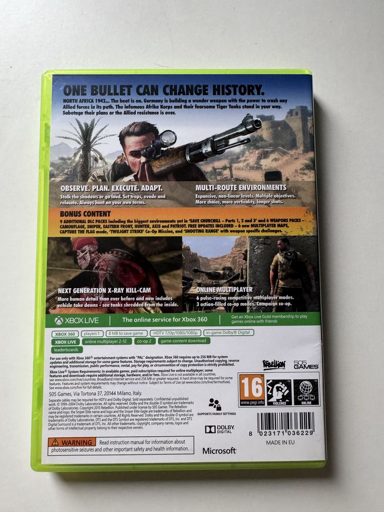 Sniper elite III ultimate edition xbox 360