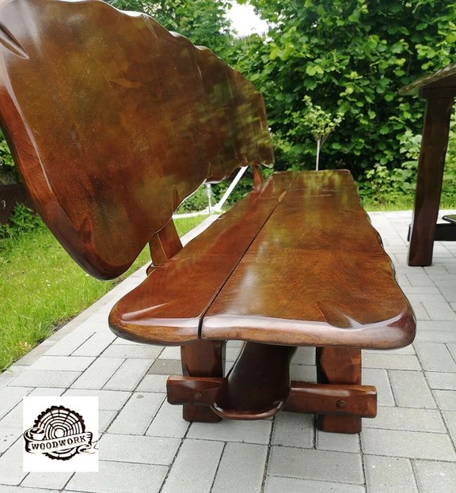 meble ogrodowe ławka stół stolik drewniane tarasowe biesiadne olcha
