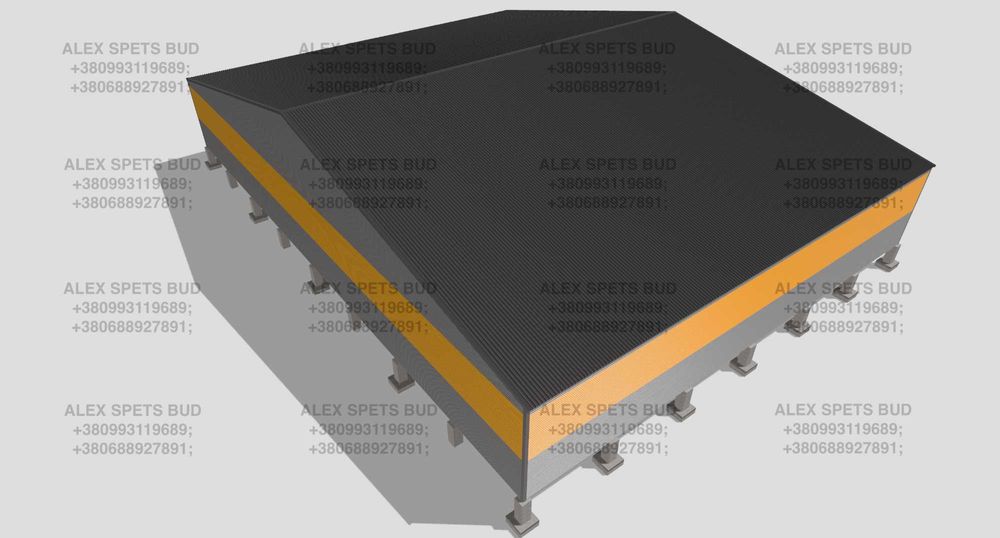 Побудуємо ангар склад (сендвіч-панелі) під ключ 48х36 або інший розмір