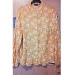Koszula damska bluzka vintage oversize 38 40 M L bluzka miodowa kwiaty
