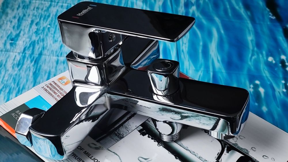 Смеситель, змiшувач для ванны Haiba Kubus 009 Euro 100% латунь