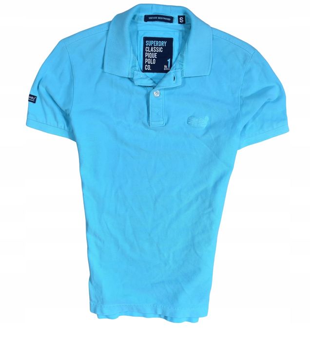 Superdry Męska Koszulka Polo Vintage Destroyed / S