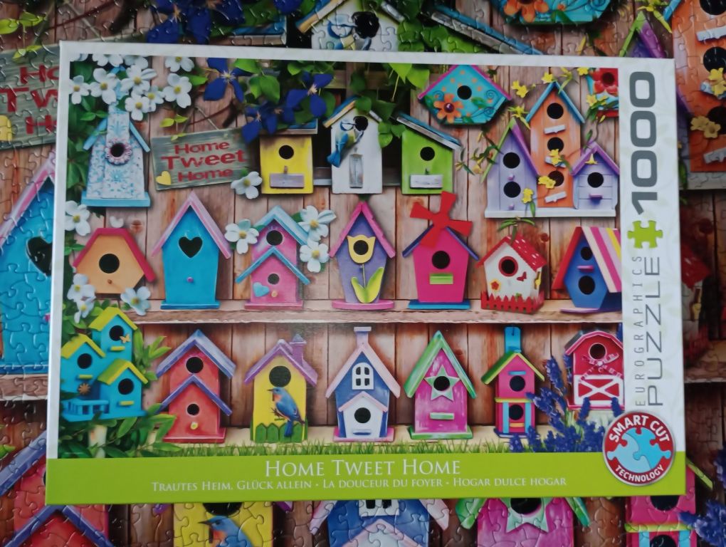 Puzzle 1000 Eurographics jak nowe budki dla ptakoy