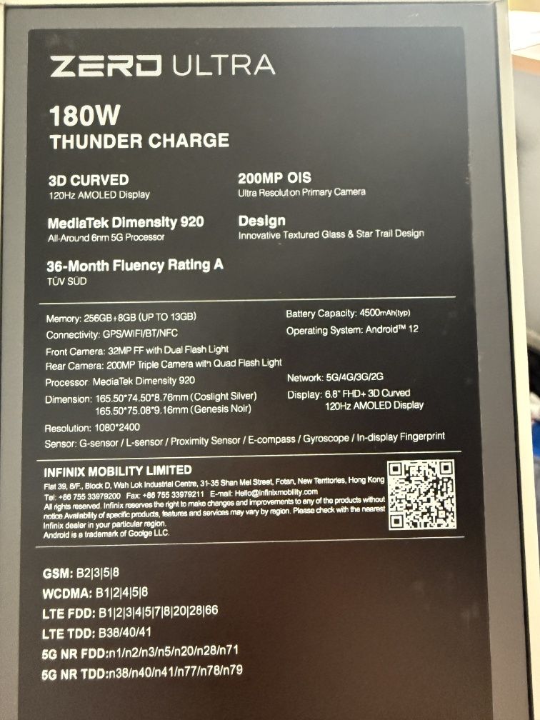 Infinix zero ultra - gwarancja