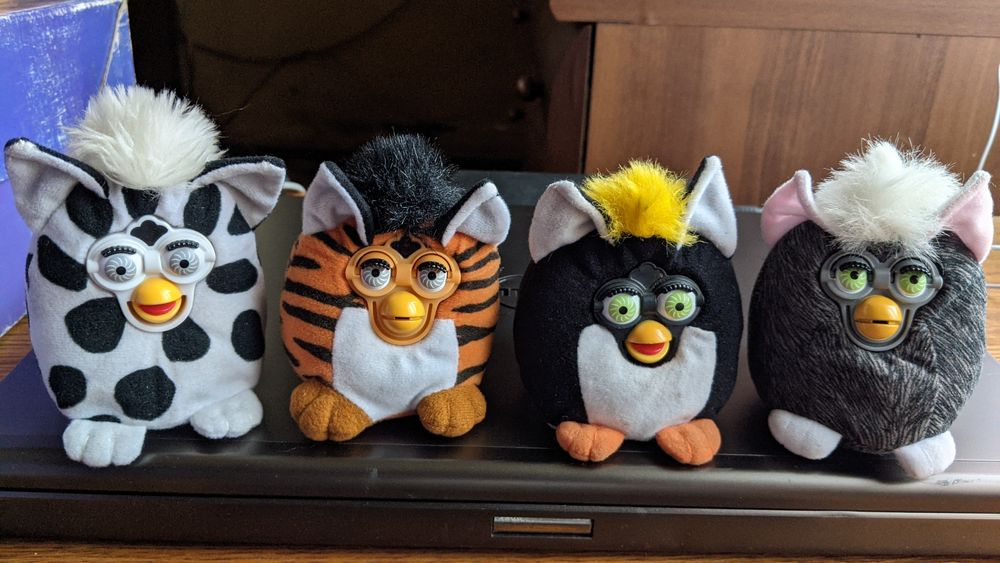 Stare Maskotki Furby 2000r Zestaw 4szt