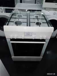 Газовая - электрическая плита Siemens HM744205N, белая, новая духовка