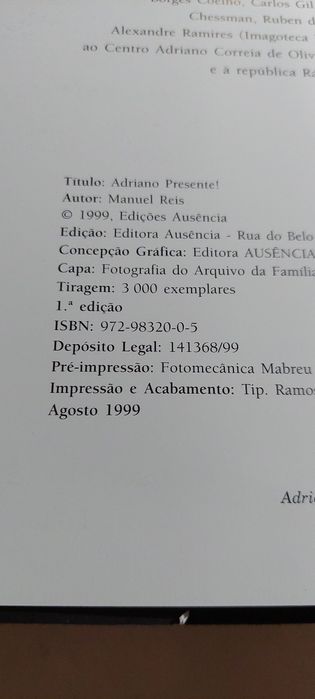 Adriano, Presente! - Manuel Reis