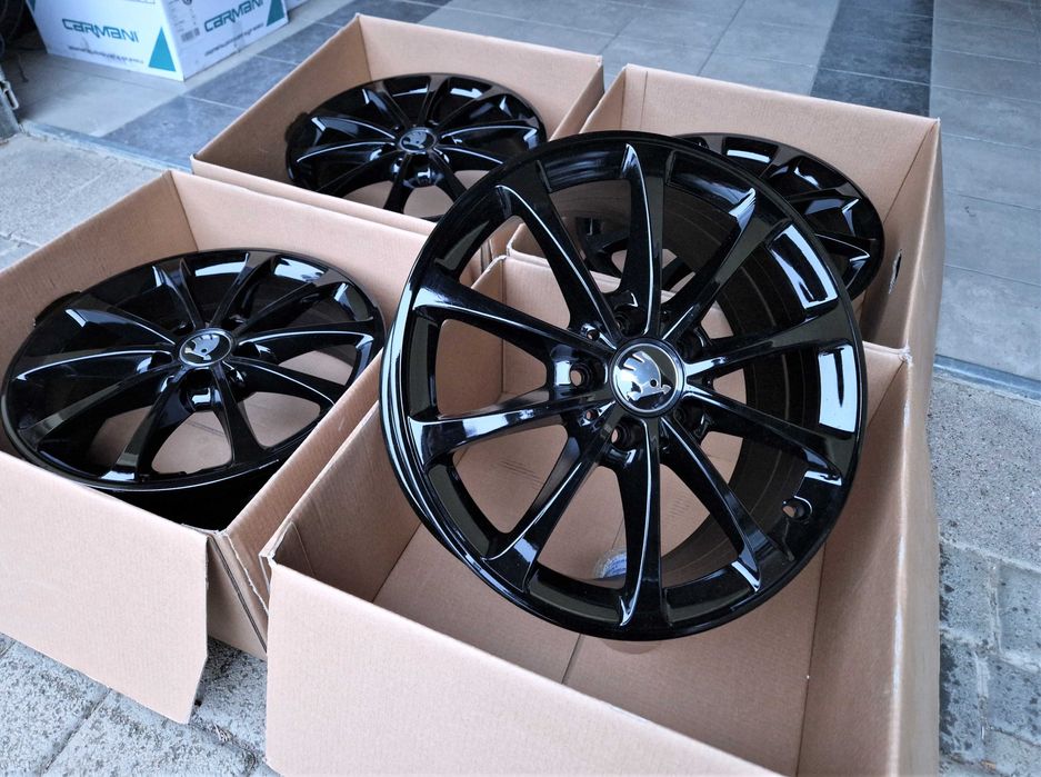 Alufelgi 17 5x112 Skoda Octavia Kodiaq Superb Yeti Karoq Czarne ! 626#