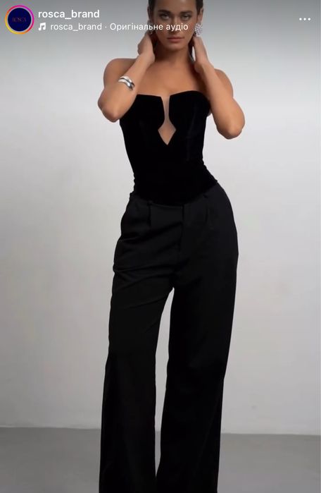 Розкішний оксамитовий (велюровий) топ корсет від бренду rosca brand