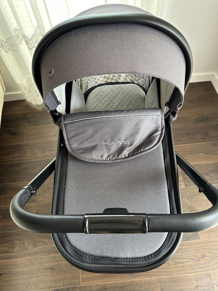 Wózek muuvo 3.0 quick XL 3w1 grafitowy fotelik cybex z bazą