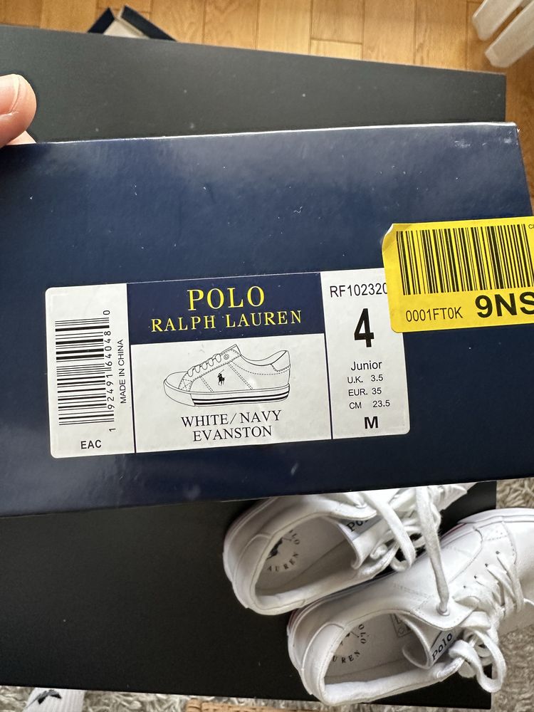 Sneakersy buty POLO RALPH LAUREN - Evanston  White/Navy rozmiar 35