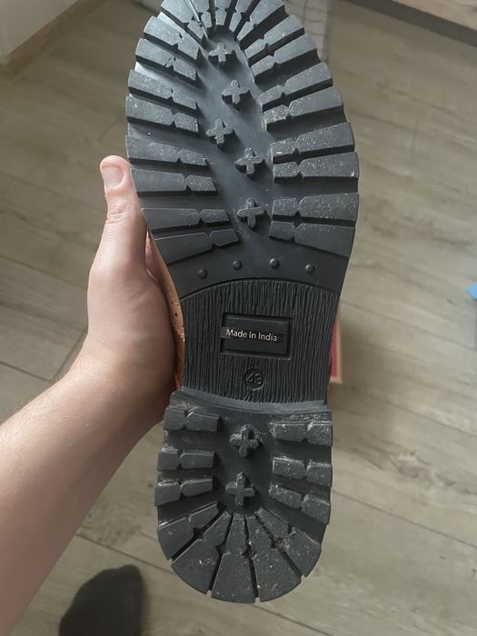 Туфлі / броги з тракторним протектором. натуральна шкіра